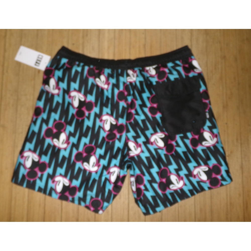 MENS NEFF DISNEY MICKEY MOUSE SWIM BOARD SHORTS SIZE LRG NWT - Picture 2 of 2